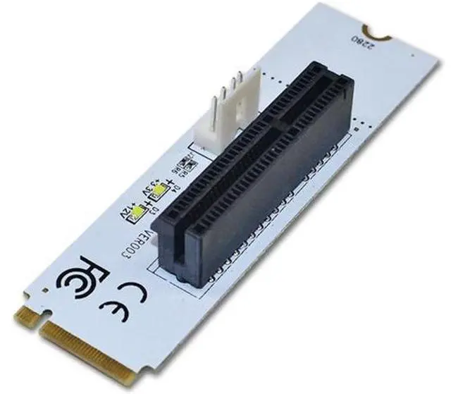 Alt view image 10 of 12 - BGNing NGFF M2 to PCI-e 4X 1X Slot Riser Card M Key M.2 2260 2280 SSD Port to PCIE Adapter Converter Multiplier for BTC Miner Mining