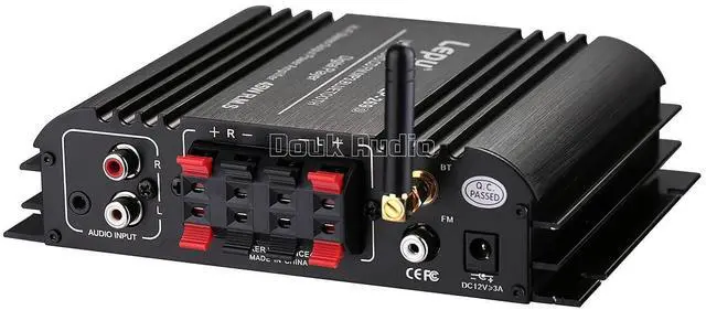 Alt view image 13 of 14 - Lepy Hi-Fi Stereo Multimedia 4-Channel 180w (45W x 4) Bluetooth Power Amplifier Audio Amp Booster USB SD DVD CD FM MP3 for Car Vehicle Home Booster Remote Control & LED Display Screen