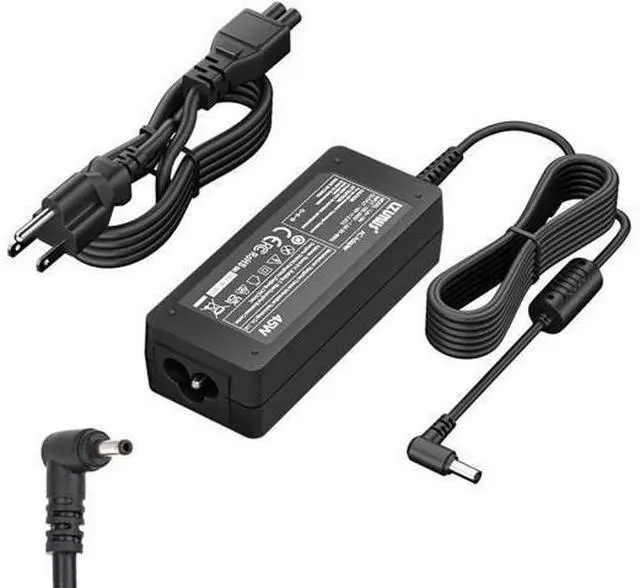 Alt view image 8 of 14 - 45W AC Adapter for Laptop Chanrger 19V 2.37A 3.0x1.1mm Compatible with Chromebook Aspire Swift 1/3 /5 Series Replacement Power Supply Cord