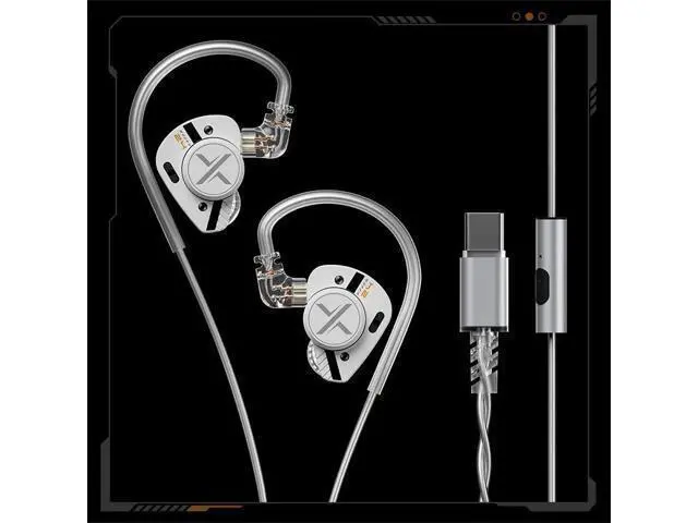 Alt view image 13 of 14 - ooopusX Op.24 2DD+4BA Hybird in-Ear Headphones Op24 HiFi Earphone Wired Monitors Earbuds with One Dial (Type C with mic)