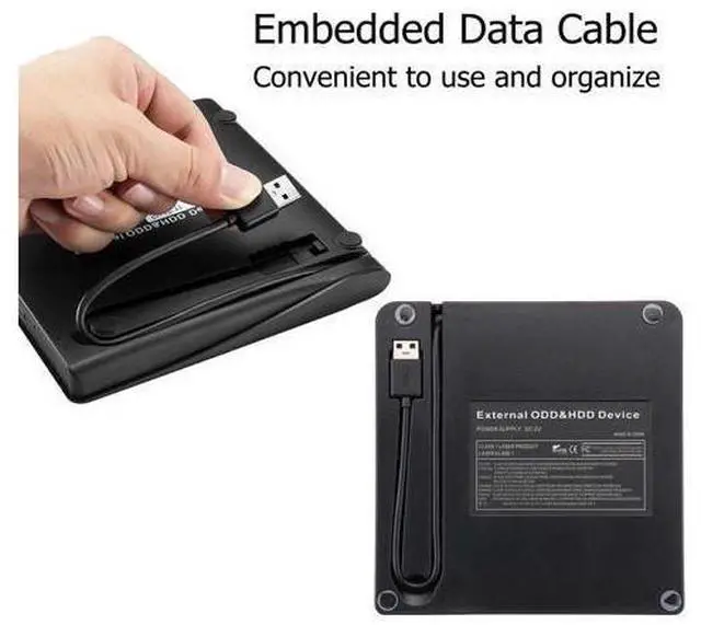 Alt view image 11 of 12 - Ultra-Thin USB3.0 DVD RW Optical Disc Drive Burner Portable CD Reader Player for Laptop or Desktop PC