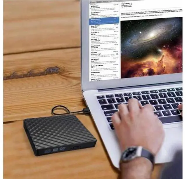 Alt view image 12 of 12 - Ultra-Thin USB3.0 DVD RW Optical Disc Drive Burner Portable CD Reader Player for Laptop or Desktop PC