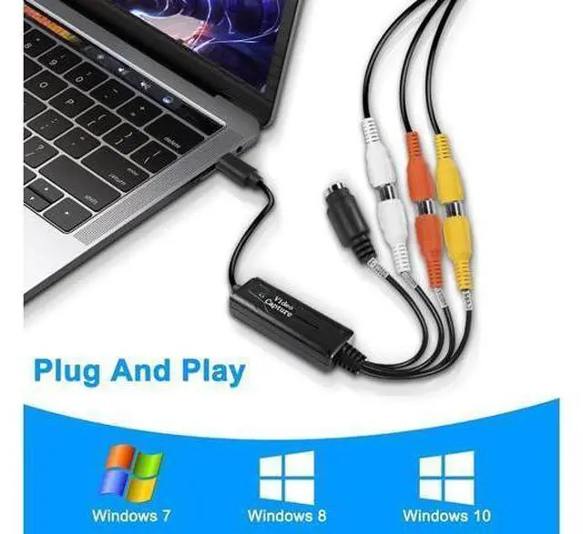 Alt view image 12 of 14 - RCA AV to USB C Converter - 1 Channel AV NTSC PAL Video S Video/Composite to USB Converter for Mobile Phone/PC