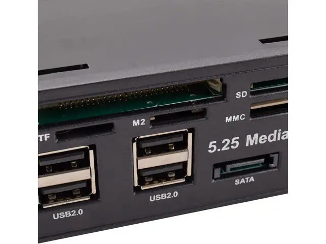 Alt view image 5 of 7 - 5.25 Inch USB 3.0 Front Panel Pc USB 3.0/2.0 Hub E-Sata Sata Audio Multi Card Reader for Computer Case Optical Drives Bay/2415