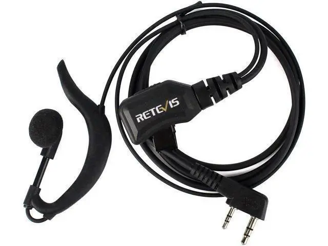 Alt view image 9 of 14 - Retevis Walkie Talkie Earpiece with Mic G Shape 2 Pin Adjustable Volume Headset Compatible with Retevis H-777 RT22 RT21 Baofeng UV-5R 888S 2 Way Radio(10 Pack)