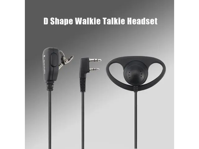 Alt view image 7 of 12 - Case of 10,Walkie Talkie Earpiece with Mic 2 Pin D-Type Headset for Walkie-Talkie Compatible with Baofeng UV-5R BF-888S H-777 RT22 RT27 RT-5R Kenwood 2 Way Radios(10 Pack)