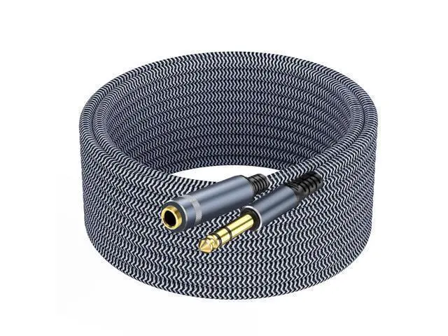 Alt view image 8 of 14 - 1/4 inch Extension Cable 10ft 1/4 Male to Female Stereo Headphone Guitar Cable