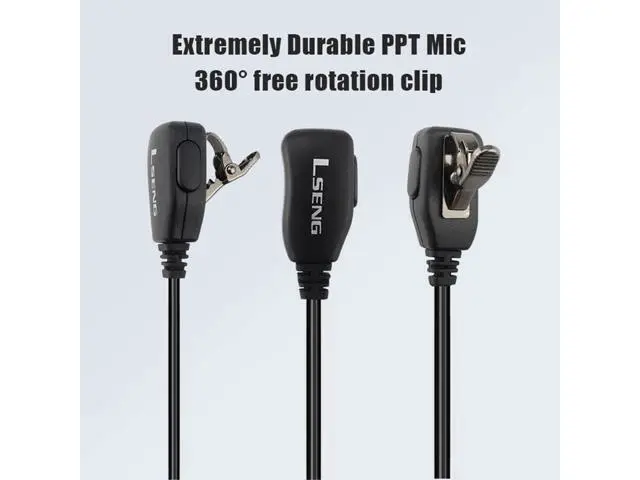 Alt view image 9 of 12 - Case of 10,Walkie Talkie Earpiece with Mic 2 Pin D-Type Headset for Walkie-Talkie Compatible with Baofeng UV-5R BF-888S H-777 RT22 RT27 RT-5R Kenwood 2 Way Radios(10 Pack)