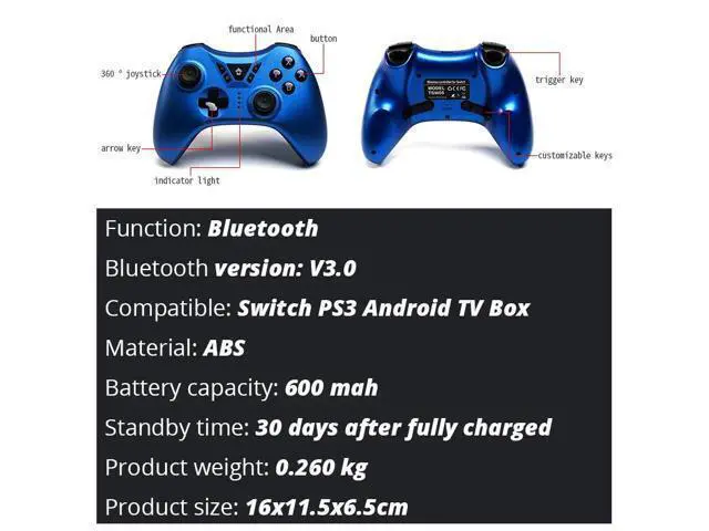 Alt view image 10 of 10 - Game Controller For Nintendo Switch Bluetooth Wireless Joystick For Nintend Switch Dual vibration Gamepad For PC/PS3