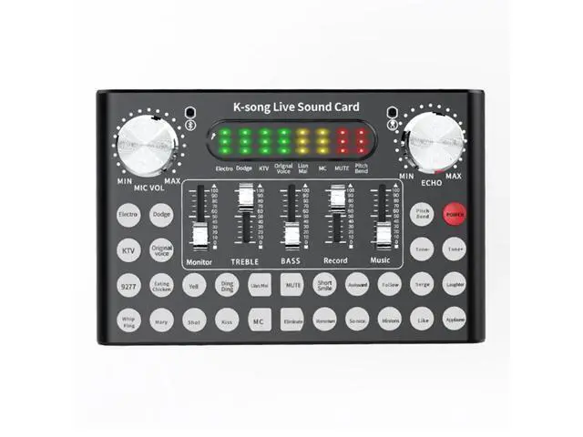 Alt view image 13 of 14 - Bluetooth Webcast Sound Card Practical Headset Microphone KTV Live Streamer Portable Audio Cards