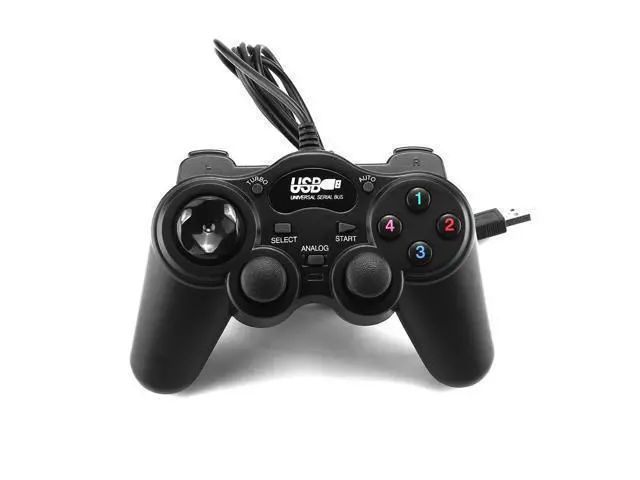 Alt view image 6 of 10 - Gamepad USB Game Controller Gaming Joypad Joystick Control for PC Computer Laptop Win7/8/10/XP/Vista Black Game Console