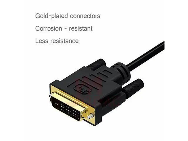 Alt view image 10 of 10 - DVI to VGA converter HD 1080P DVI 24+1 25-pin to VGA adapter cable for TV PC monitor DVI-D to VGA