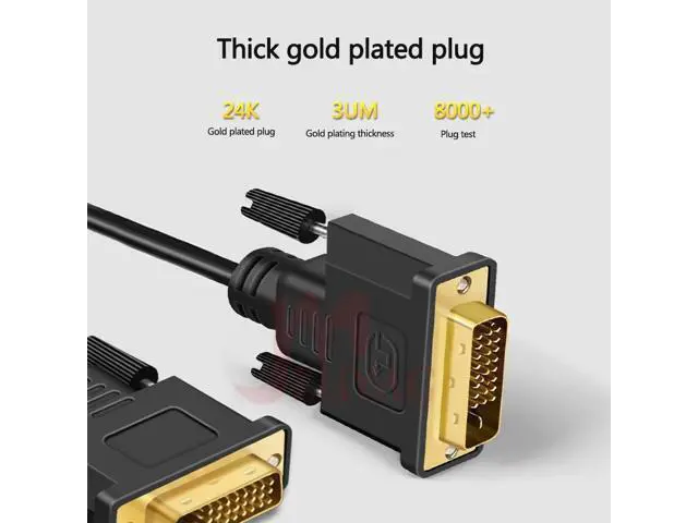 Alt view image 7 of 10 - DVI to VGA converter HD 1080P DVI 24+1 25-pin to VGA adapter cable for TV PC monitor DVI-D to VGA