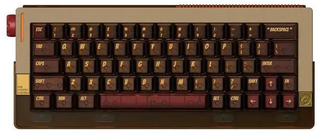 Alt view image 6 of 10 - Retro 63 RT HE Magnetic Wired Gaming Keyboard with Mechanical Feel, Metal and PEI with 8K Low Latency and Mode Switching RGB - Hazy Amber