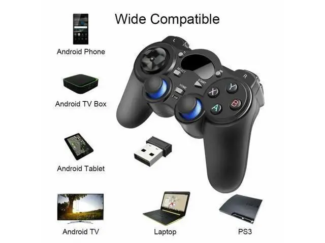 Alt view image 10 of 10 - 2.4G Wireless Gamepads For PS3 Windows Android Full Function Controller For Mobile Phone Joysticks Gamer Controller
