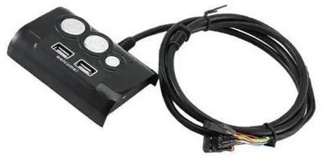 Alt view image 8 of 10 - Desktop PC Power Switch Supply on / off Reset Button Dual Switch with USB Ports and Audio to Office Internet Cafes