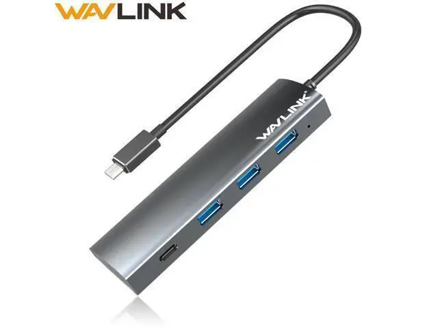 Alt view image 6 of 10 - USB C HUB 4-Port Aluminum USB 3.0 hub USB 3.1 Gen1 5Gbps SuperSpeed USB Type C HUB 3.0 for Computer Laptop USB Splitter