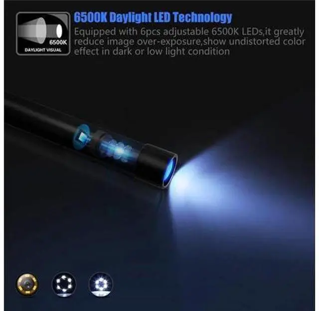 Alt view image 10 of 14 - Wireless Endoscope Camera Waterproof 2M Soft Cable 8mm Mini Lens Snake Pipe Inspection Cam for IOS iPhone Android Phone