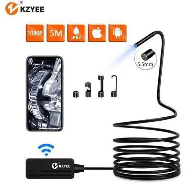 Alt view image 8 of 14 - Wireless Endoscope Camera Waterproof 2M Soft Cable 8mm Mini Lens Snake Pipe Inspection Cam for IOS iPhone Android Phone