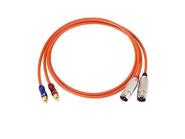 Alt view image 4 of 6 - Cable ZY-348 2RCA to 2XLR-Male Balance HiFi Signal Line Audio Cable 1m