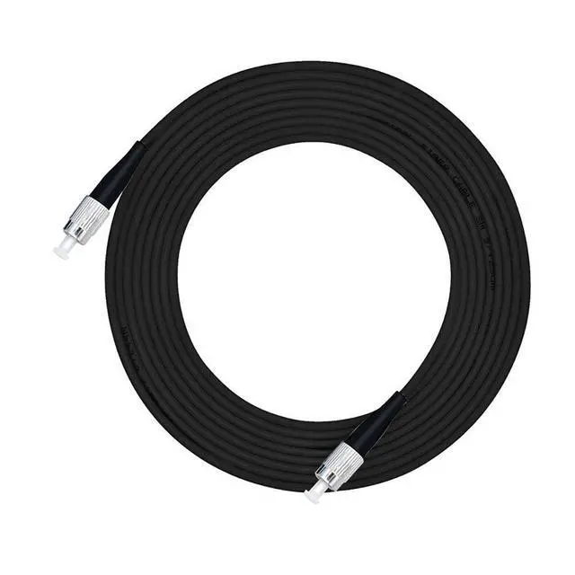 Alt view image 2 of 2 - 50M FC to FC Outdoor Armored Simplex 9/125 SM Fiber Optic Cable Jumper Optical Patch Cord 50Meters 160ft Singlemode