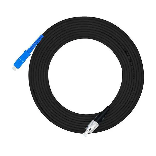 Alt view image 2 of 2 - 50M SC to FC Outdoor Armored Simplex 9/125 SM Fiber Optic Cable Jumper Optical Patch Cord Singlemode 50Meters 160ft SC-FC