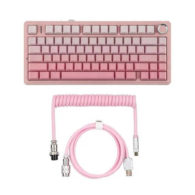 Alt view image 8 of 14 - X Aula F75 75% Wireless Gaming Keyboard+Puff Aviator Coiled USB Cable