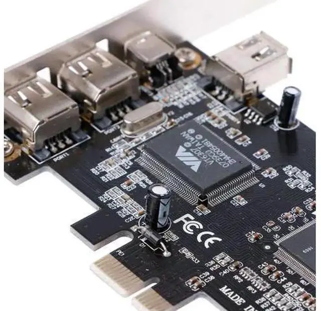Alt view image 7 of 10 - 1X IEEE 1394A 4 Port(3+1) Firewire Card Adapter 6-4 Pin Cable For Desktop PC