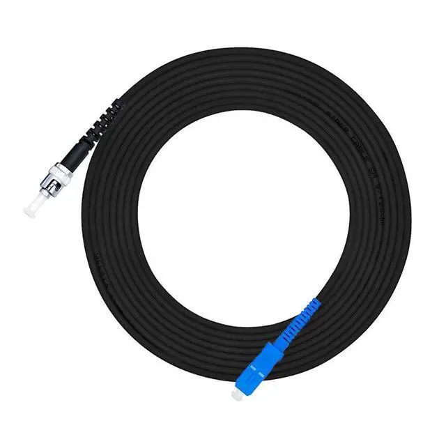 Alt view image 2 of 2 - 100ft 100feet 30m SC to ST Outdoor Armored Simplex 9/125 SM Fiber Optic Cable Jumper Optical Patch Cord Singlemode 30Meters 100ft SC-ST