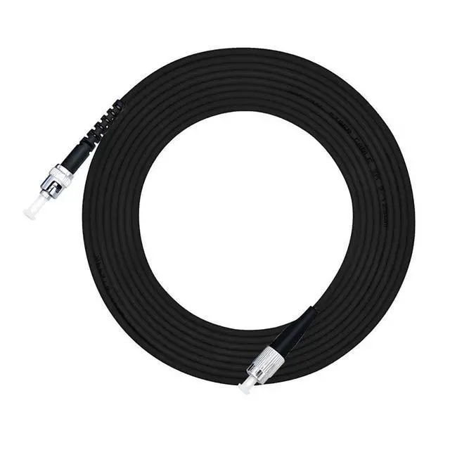 Alt view image 2 of 2 - 50M FC to ST Outdoor Armored Simplex 9/125 SM Fiber Optic Cable Jumper Optical Patch Cord Singlemode 50Meters 160ft FC-ST