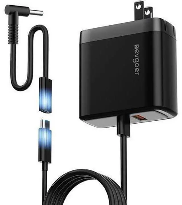 Alt view image 8 of 14 - 65W HP Laptop Charger Computer Charger for HP Chrombook/Pavilion/Envy/ProBook/EliteBook Compatible with HP USB-C 44W Smart Blue Tip Power Adapter (4.5mm)
