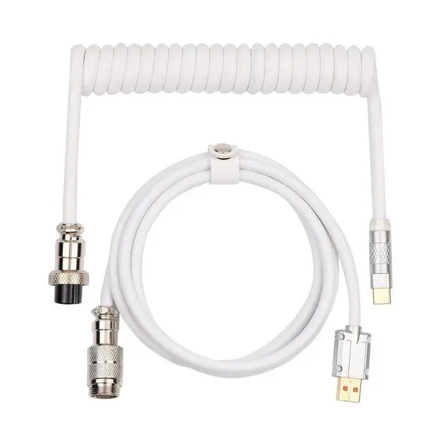 Alt view image 14 of 14 - x Aula F75 Gasket Mechanical Keyboard with Five-Layer Padding&Knob + Puff Aviator Coiled USB Cable