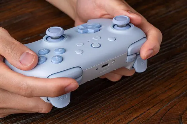 Alt view image 11 of 12 - 8BitDo Ultimate 2C Bluetooth Controller for Switch/Switch 2, Wireless Controller with 6-Axis Motion Control, Rumble Vibration, Refined D-Pad and Bumpers, and Hall Effect Joysticks (Blue)