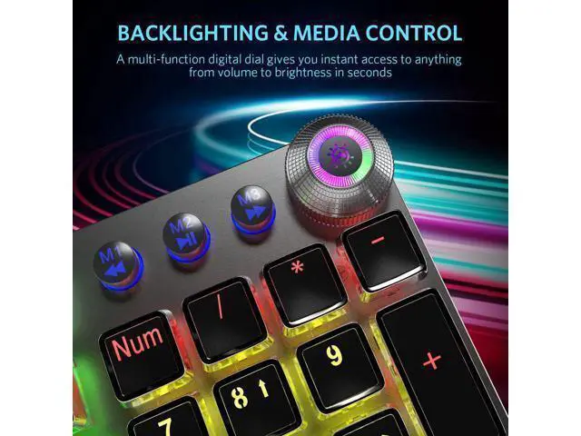 Alt view image 7 of 8 - TEWELL Quick Responsible Blue Switches Mechanical Gaming Keyboard, Rainbow LED Rainbow Backlit Typewriter Keyboards with Removable Hand Rest, 104 Anti-ghosting Keys, for PC, Laptop, Computer