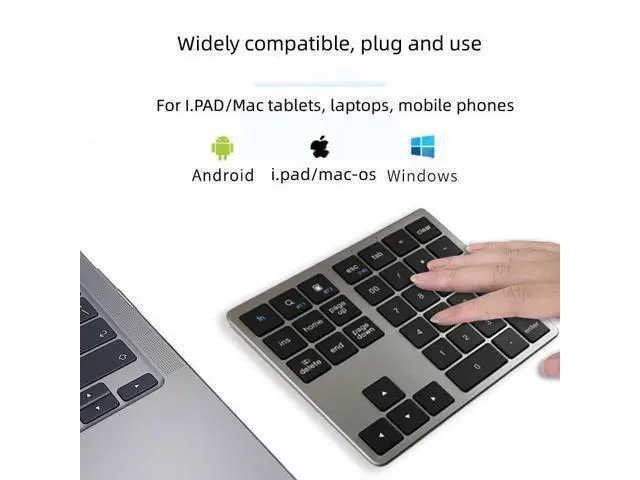 Alt view image 12 of 14 - 35 Key Digital Keypad Wireless BT Dual Mode Numeric Keypad Silent Mobile Phone Computer Compatible Numeric Keyboard