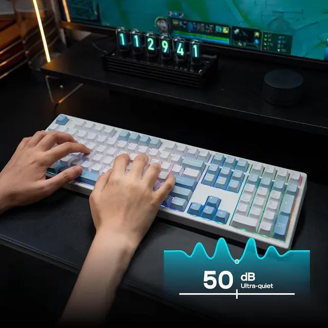 Alt view image 10 of 14 - TH108 Full Size Mechanical Keyboard+Sorane 39gf Gaming Keyboard Switches Set