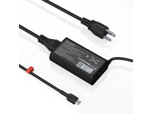 Alt view image 9 of 14 - New Slim 65W USB C Laptop Charger for Laptop Charger Compatible with ThinkPad/Yoga/ThinkBook Chromebook Computer Fast Charging Type C Power Adapter