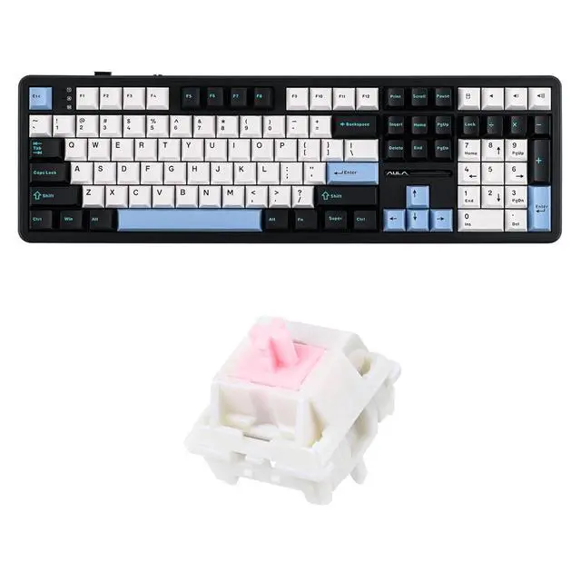 Alt view image 8 of 14 - F108 Wireless Gaming Keyboard+Roseveil Silent Keyboard Switch