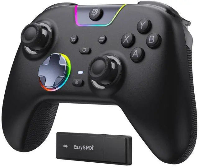 Alt view image 8 of 14 - X05Pro Wireless Gaming Controller for PC, Switch& Phone Ultra-Quiet Buttons, Hall Effect Joysticks, 2-Stage Triggers, 1000Hz Polling Rate, Programmable, Ergonomic Grips with 1000mAh Battery
