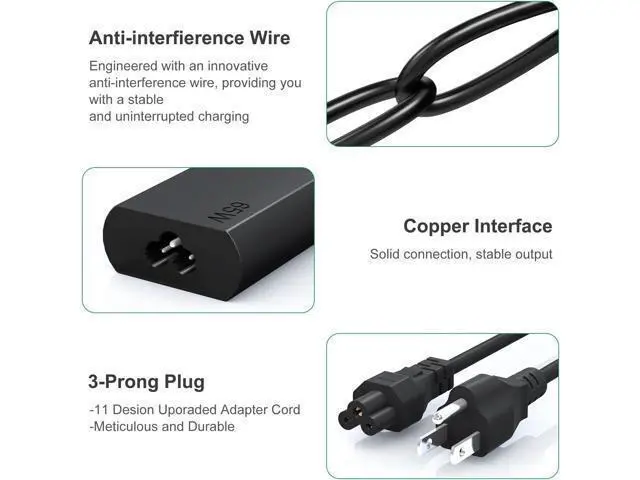 Alt view image 14 of 14 - New Slim 65W USB C Laptop Charger for Laptop Charger Compatible with ThinkPad/Yoga/ThinkBook Chromebook Computer Fast Charging Type C Power Adapter