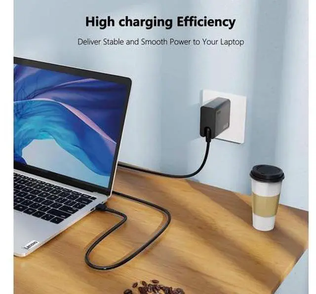 Alt view image 11 of 14 - New Slim 65W USB Type C AC Charger for Thinkpad Yoga Chromebook IdeaPad Laptop Power Supply Adapter Cord