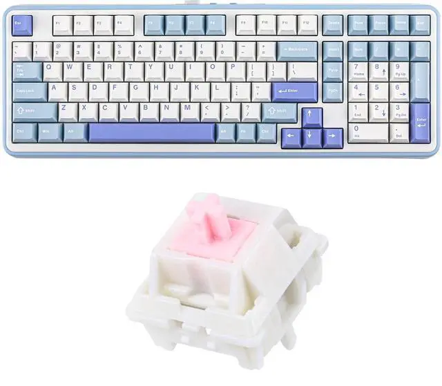 Alt view image 8 of 14 - TH99 Tri-Mode Wireless Mechanical Keyboard with Numpad+Roseveil Silent Keyboard Switch