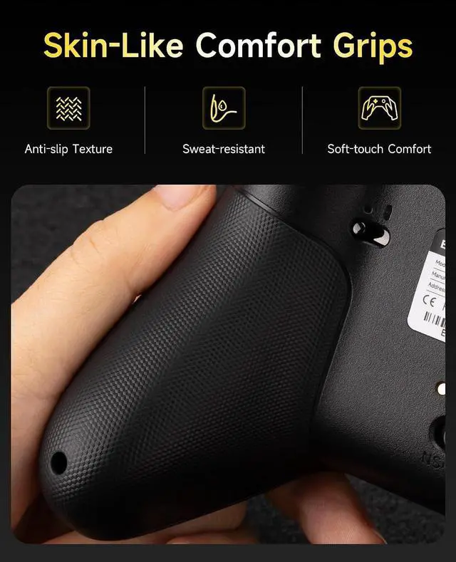 Alt view image 14 of 14 - X05Pro Wireless Gaming Controller for PC, Switch& Phone Ultra-Quiet Buttons, Hall Effect Joysticks, 2-Stage Triggers, 1000Hz Polling Rate, Programmable, Ergonomic Grips with 1000mAh Battery