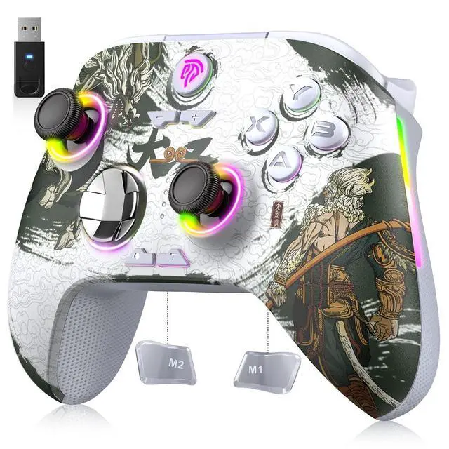 Alt view image 8 of 14 - X15 PC Controller - Enhanced Wireless Bluetooth Controller with Hall Joysticks/Hall Triggers/RGB Lighting - No Stick Drift, No Dead Zone - Work for Windows PC, Android, Steam and Switch multi color