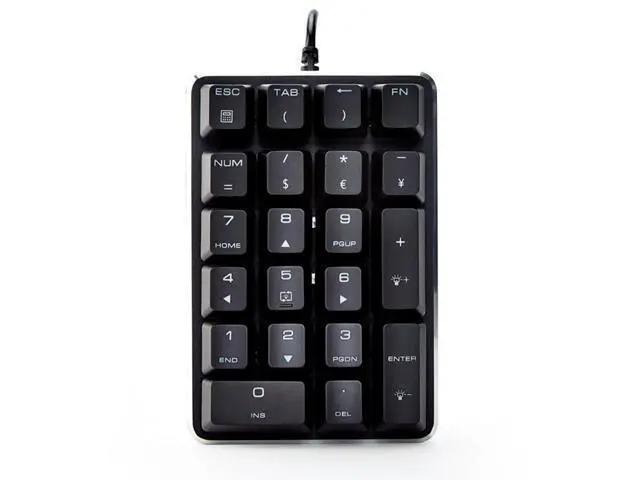 Alt view image 4 of 5 - Qisan Mechanical Numeric Keypad GATERON Blue Switch Wired Ice Blue Backlight Gaming Keypad/Keyboard 21 Keys Portable Mechanical Numpad Extended Layout | Laptop Accessories | keypad for Computer