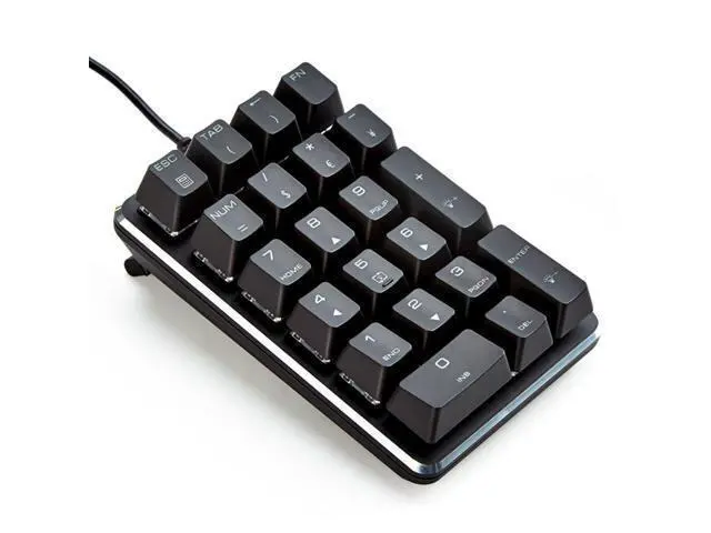 Alt view image 2 of 5 - Qisan Mechanical Numeric Keypad GATERON Brown Switch Wired Ice Blue Backlight Gaming Keypad/Keyboard 21 Keys Portable Mechanical Numpad Extended Layout | Laptop Accessories | keypad for Computer