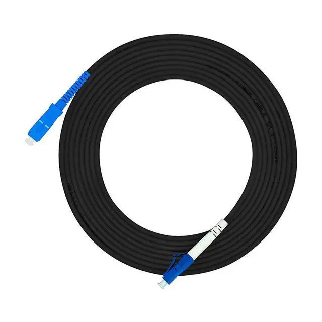 Alt view image 2 of 2 - 150M LC to SC Outdoor Armored Simplex 9/125 SM Fiber Optic Cable Jumper Optical Patch Cord Singlemode 150Meters 492ft LC-SC