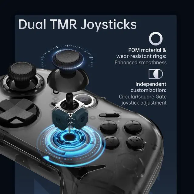 Alt view image 11 of 14 - Machenike G1Pro PC Controller with TMR Joystick, 1000Hz Wireless Gaming Controller for PC, Gyroscope, Multi-Platform for Windows/Android/iOS/Switch2