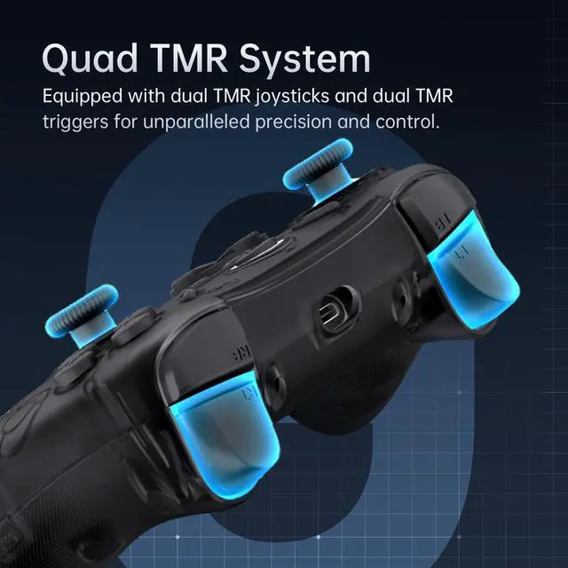 Alt view image 12 of 14 - Machenike G1Pro PC Controller with TMR Joystick, 1000Hz Wireless Gaming Controller for PC, Gyroscope, Multi-Platform for Windows/Android/iOS/Switch2