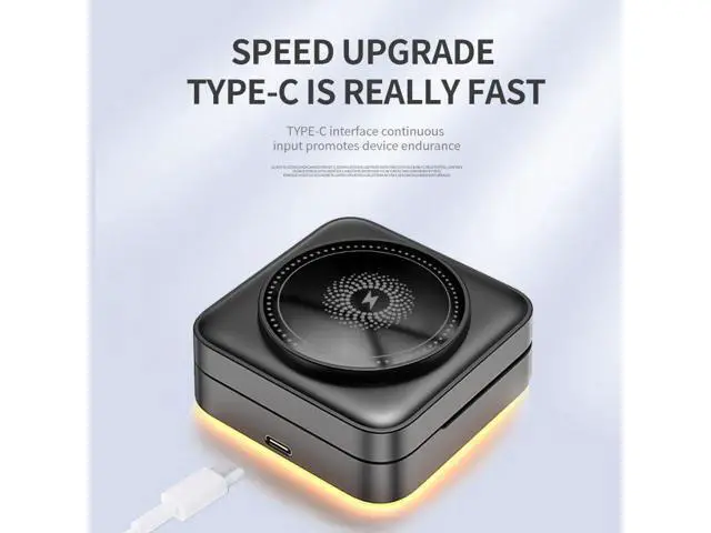 Alt view image 9 of 12 - 3 in 1 Wireless Charger 15W Foldable Wireless Magnetic Charger Station with Night Lamp for Phone Watch and Earphone